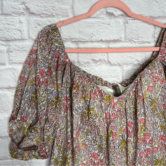 Free People Floral Mini Dress with Puff Sleeves - Picture 5 of 12